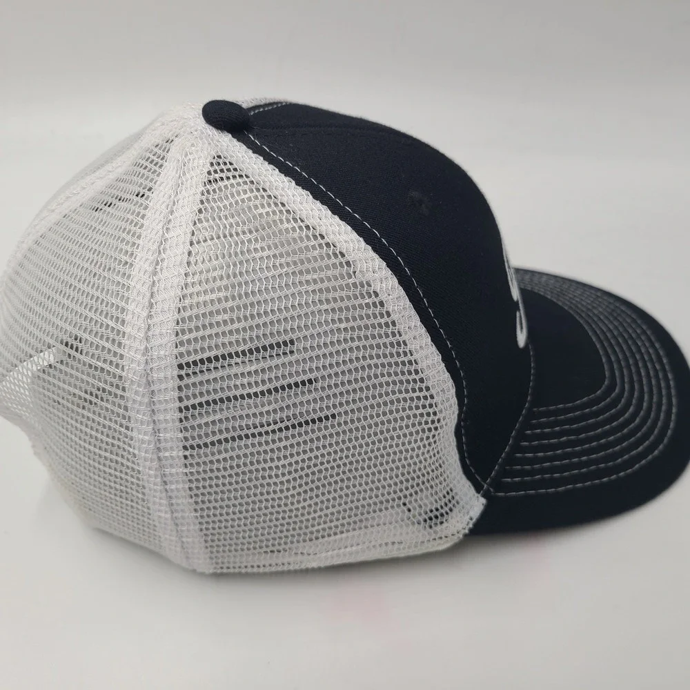 Ford Hat Snapback Trucker Mesh Black White Logo Script Car Truck Advertising Men